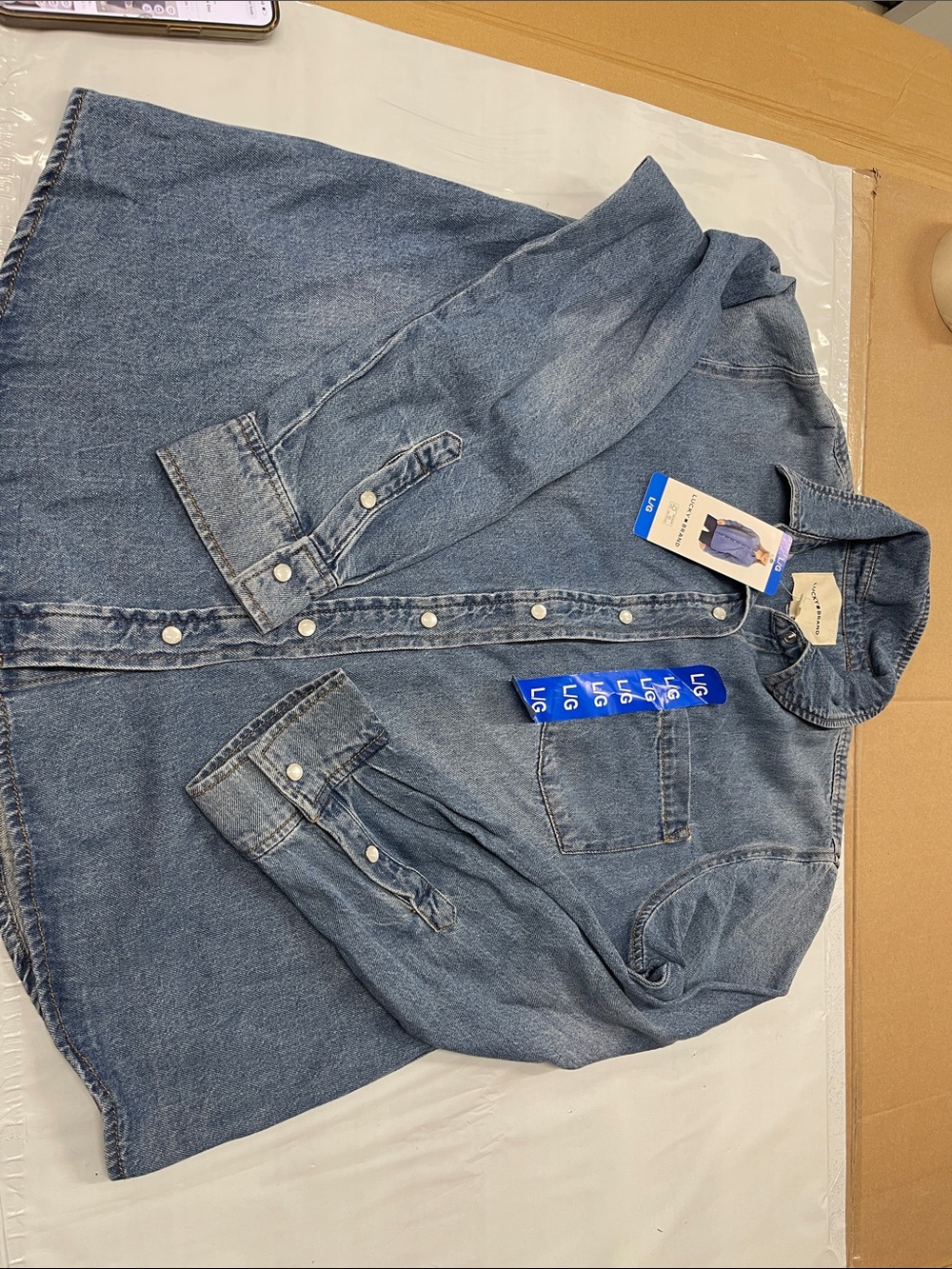 Lucky Brand Light Blue Denim Jean Jacket